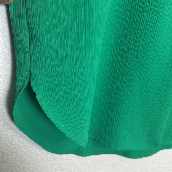Victoria’s Secret Gold Label Green Short Sleeve Button Down Shirt Sleep Size P/S - Picture 4 of 10